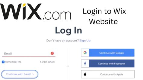 login wix|Logging in to Your Wix Account 